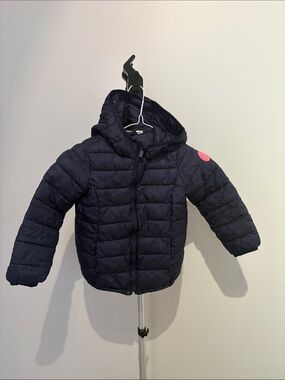 Gap Kids Navy Puffer Jacket with Hood - Lightweight Winter Coat (5t)